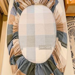 JC HOME Peach-Coloured & Off White Geometric 220 TC Queen Bedsheet with 2 Pillow Covers image 5