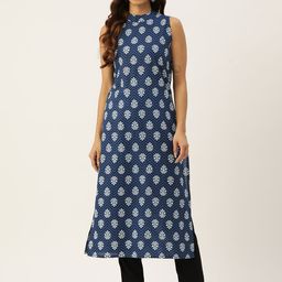 FERANOID Women Ethnic Motifs Printed Cotton Kurta-45