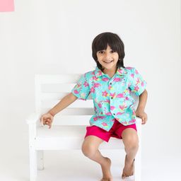 Klingaru Boys Standard Conversational Printed Spread Collar Casual Shirt-picture-8