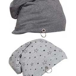 mack jonney VIMAL JONNEY Men Set Of 2 Printed And Solid Beanies image 1