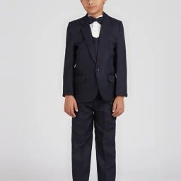 Kids Island Boys Navy Cotton Suit Set-picture-17