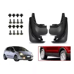 Auto Pearl Front and Rear Mud Guard For Fiat Punto (Black) Set of 4 Pcs-image-15