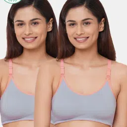 Inner Sense Grey Non Wired Non Padded Nursing Bra (Pack Of 2)-picture-39