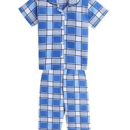 The Magic Wand Kids Blue Checks Shirt with Pyjamas-image-69