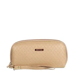 Metro Beige Textured Wristlet Pouch-29