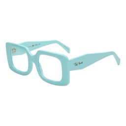Ted Smith Premium Italian Turquoise Square Unisex Eye Frames-picture-1