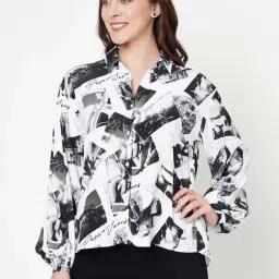 Pepe Jeans Black & White Viscose Printed Shirt-picture-10