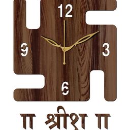 Freny Exim Brown Analogue Wood Wall Clock-17
