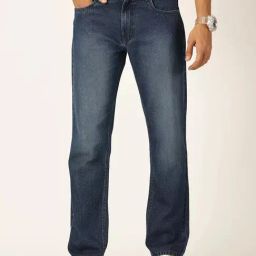 Thomas Scott Mid Blue Loose Fit Lightly Washed Jeans-image-71