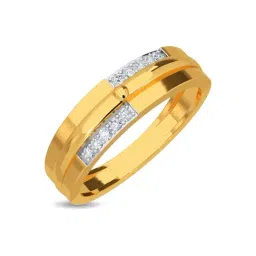 Kisna Diamond & Gold Jewellery Jacky 18k (750) Diamond & Gold Ring For Men-picture-19