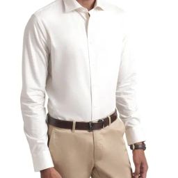Matinique White Cotton Regular Fit Shirt-image-5