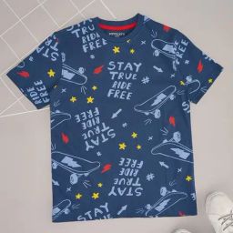 Pantaloons Junior Boys Deep Ultramarine Regular Fit T-Shirt-picture-26