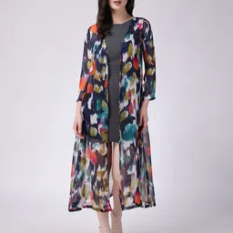 Cation Women Printed Longline Shrug-52