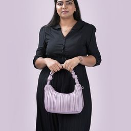 Metro PU Structured Shoulder Bag with Fringed image 1