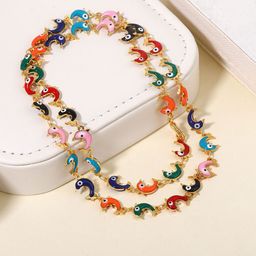 Estele Gold-Plated Enamelled Chain-image-91