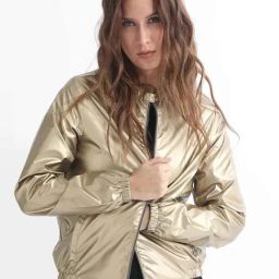 RAREISM Gold Polyester Solid Long Sleeves Jacket-picture-29