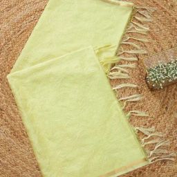Soch Yellow Cotton Embroidered Dupatta-picture-22