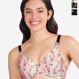 shyaway Pack Of 3 Floral Print Medium Coverage Lightly Padded T-shirt Bra- All Day Comfort-18