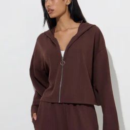 LOV by Westside Brown Self-Textured Jacket-picture-47