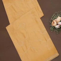 Soch Orange Chiffon Embroidered Dupatta-picture-23