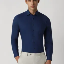 Van Heusen Navy Slim Fit Shirt-picture-1