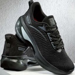 Asian Men's Black Running Shoes-picture-30