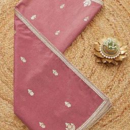Soch Red Poly Silk Embroidered Dupatta-3
