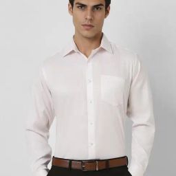 Van Heusen Pink Cotton Regular Fit Print Shirt-image-57