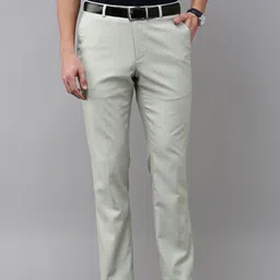 Park Avenue Men Checked Formal Trousers-image-41