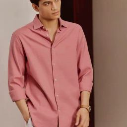 Andamen Pink Regular Solid Shirt-picture-9