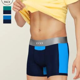 XYXX Multicolored Regular Fit Trunks -Pack Of 3-picture-16