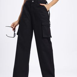glitchez Women Comfy Utility Straight Fit Cargos-image-46