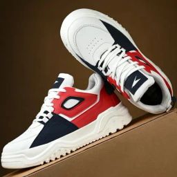 Hoversole Men's Reno White Crimson Chunky Sneakers-image-38