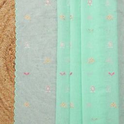 Soch Blue Cotton Embroidered Dupatta image 3