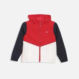 Allen Solly Kids Red Color Block Regular Fit Jacket-picture-12