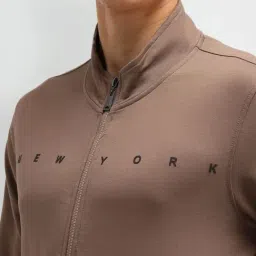 Arrow Sport Brown Cotton Slim Fit Printed Sweatshirt image 4