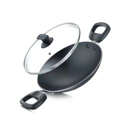JUDGE Everyday Black Aluminium 20 cm Deep Appachatty With Lid (0.8 L)-12