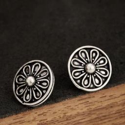 Fabindia Silver Stud Earrings-image-53