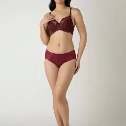 Amante Maroon Polyamide Regular Fit Bra-picture-44
