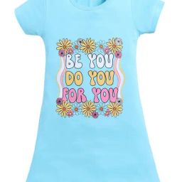 Todd N Teen Girls Blue Cotton Printed Nighty-image-21