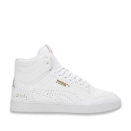 Puma Men's Shuffle one8 Better V3 White Ankle High Sneakers-image-29