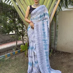 KAYOMMI Tie and Dye Printed Pure Chiffon Ready to Wear Saree-picture-17
