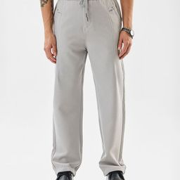 Snitch Men Textured Slim Fit Trousers-picture-21