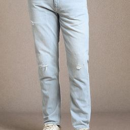 Louis Philippe Jeans Men Slim Fit Mid-Rise Slash Knee Heavy Fade Jeans-picture-8