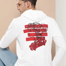 HERE&NOW Graphic Printed Hooded Cotton Sweatshirt-picture-0