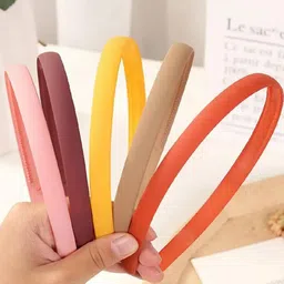 alamodey Women Set of 5 Multicolor Solid Hairband-13