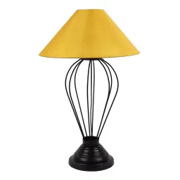 Tucasa TC-70 20 Inch Yellow Print Table Lamp with Metal Base-image-97