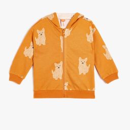 Koton Boys Cotton Printed Hooded Long Sleeves Front-Open Sweatshirt-picture-12