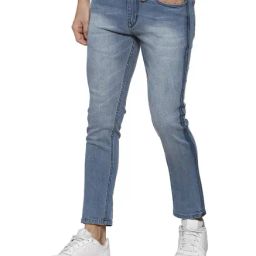 Campus Sutra Blue Slim Fit Lightly Washed Jeans-image-13