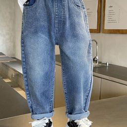 LULU & SKY Boys Tapered Fit Mid-Rise Light Fade Jeans-picture-15